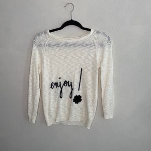 Off-white sweater. Very soft!